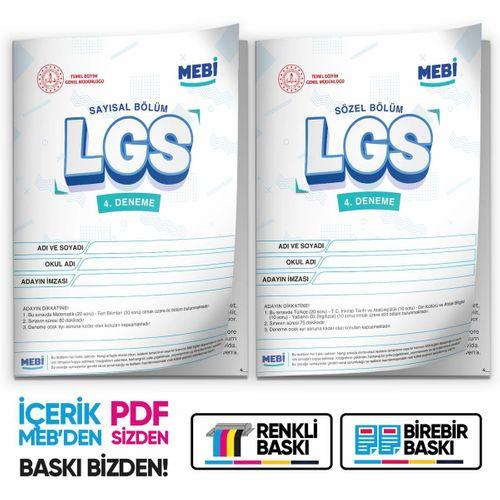 2026 LGS 8 Sınıf MEB ONLİNE Türkiye Geneli 4  Deneme (Sayısal–Sözel) Büyük Boy Renkli BASKI ÜCRETİ