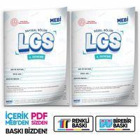 2026 LGS 8 Sınıf MEB ONLİNE Türkiye Geneli 4  Deneme (Sayısal–Sözel) Büyük Boy Renkli BASKI ÜCRETİ