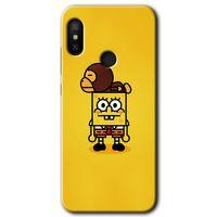Xiaomi Mi A2 Lite HD Baskılı Kılıf + 9D Tam Ekran Koruyucu - Sünger Bob