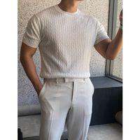 Erkek Kısa Kollu Bisiklet Yaka Triko Tişört