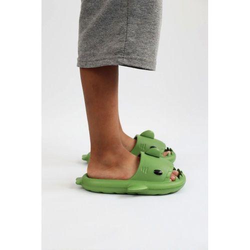 WG500 Köpekbalığı Haki Unisex Tam Ortopedik Terlik Shark Slides