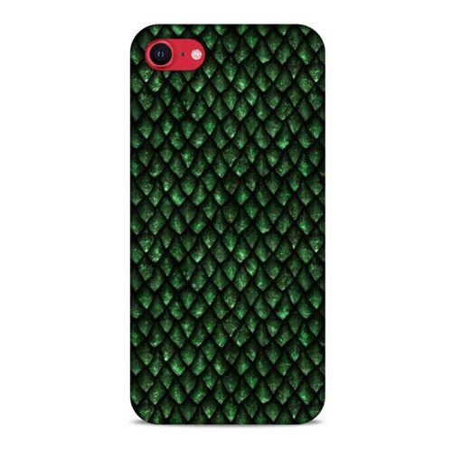 Apple iPhone SE 2020 Kılıf Dragons (5) Koruma Kabı Ejderha Koyu Yeşil Pul