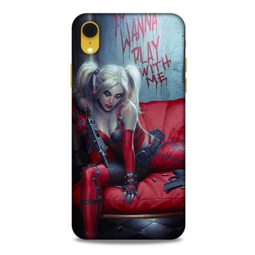 Apple iPhone XR Uyumlu Kılıf Harley Quinn (22) Tam Koruma Kılıfı Kırmızımsı kahverengi