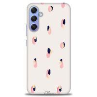 Samsung Galaxy A24 Kılıf HD Baskılı Kılıf - Pembe Lacivert + Tam Ekran Koruyucu