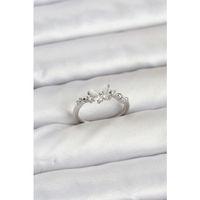 Kelebek Model Gümüş Renk Pirinç Kadın Yüzük