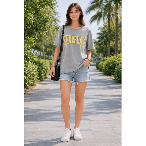 ALEXANDERGARDI Baskılı Antrasit Basic T-shirt