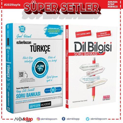Pegem KPSS Türkçe ve AKM Dil Bilgisi Soru Bankası Seti 2 Kitap