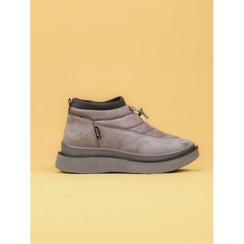 LUXOR Kadın Dolgulu Kışlık Gri Sneaker Bot