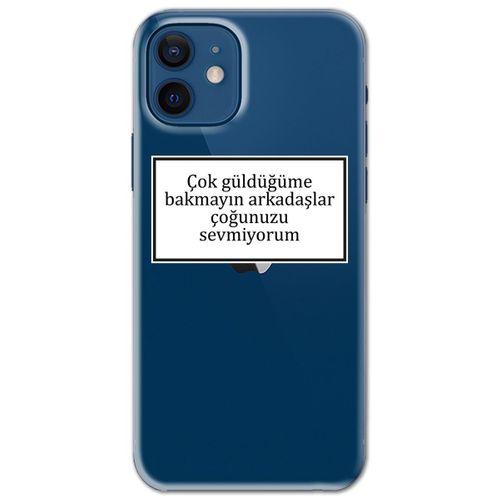 Iphone 12 Kılıf HD Yazı Baskılı Silikon Arka Kapak - Yazı 15