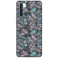 Oppo A91 Kılıf Desenli Özel Seri Tüyler (6) Silikon Kılıf