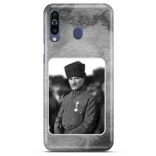 Alcatel 1S Kılıf Atatürk (38) Neo Hybrid Kılıf Antrasit Taş