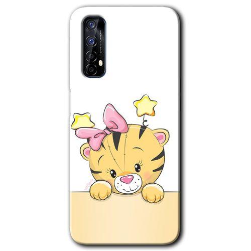 Realme 7 Kılıf HD Desen Baskılı Arka Kapak - Sevimli Kedi + Kırılmaz Cam