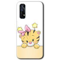 Realme 7 Kılıf HD Desen Baskılı Arka Kapak - Sevimli Kedi + Kırılmaz Cam