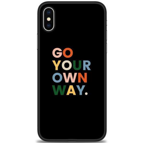 iPhone XS Kılıf HD Baskılı Kılıf - Go Your + Tam Ekran Koruyucu
