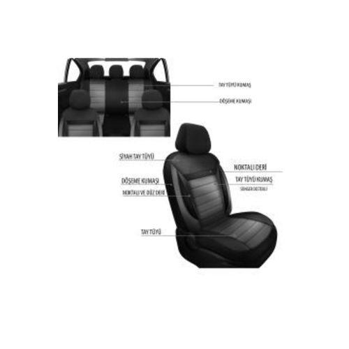 Nissan Micra (2005-2010) Trend Serisi Tay Tüyü Oto Koltuk Kılıfı Füme