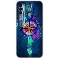 Potkal Hediye Fabrikası Tecno Spark 7 Pro Kılıf HD Desen Baskılı Arka Kapak - Gizemli Pusula