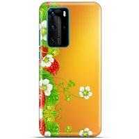 Lopard Huawei P40 Pro Uyumlu Kılıf Bahar (21) Koruyucu Kapak Çilek Ağacı