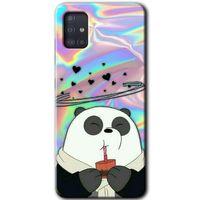 Samsung Galaxy A51 HD Baskılı Kılıf + 9D Tam Ekran Koruyucu - Milkshake Panda