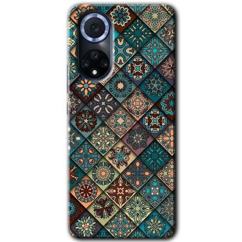 Huawei Nova 9 HD Baskılı Kılıf + 9D Tam Ekran Koruyucu - Mandala Desen