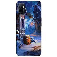 Huawei P40 Kılıf Snowix (46) Core Armor Kılıf Kahverengi Mavi