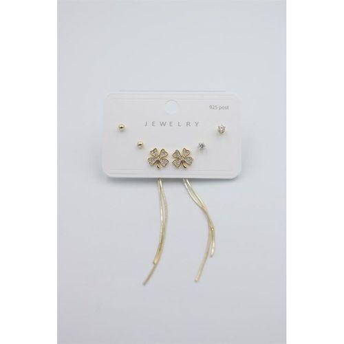 Çoklu Set Küpe - Altın