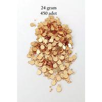 Oya Abiye Bileklik Kolye Pleksi Metalik Plastik Pul Altın Renk 24 gram 450 adet - BNC557