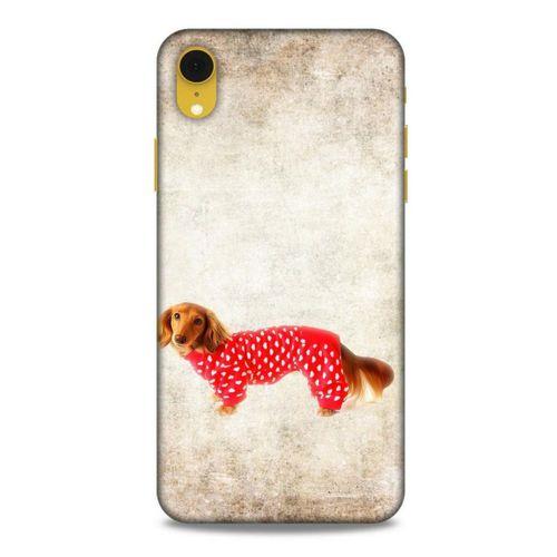 Apple iPhone XR Kılıf Köpek Kıyafetleri (30) Silicone Case Dacshund Pijama
