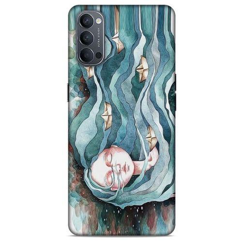 Oppo Reno 4 Kılıf Depresyon (45) Liquid Air Kılıf Bordo Gri