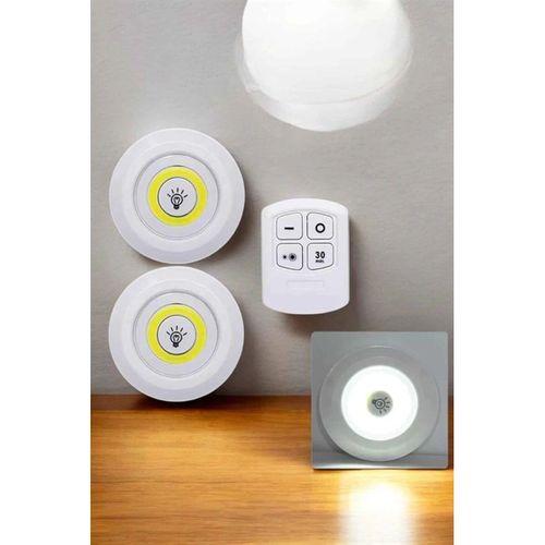 Mutfak Dolap Altı Işığı Uzaktan Kumandalı Yapışkanlı Kablosuz Pilli