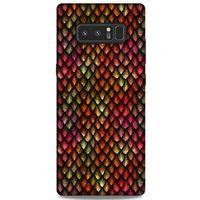 Samsung Galaxy Note 8 Kılıf Dragons (8) Baskılı Kılıf Ejderha Deri Pembe