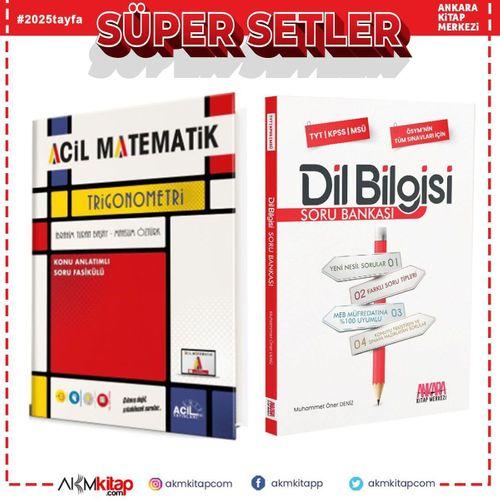 Acil Trigonometri ve AKM Dil Bilgisi Soru Bankası Seti 2 Kitap