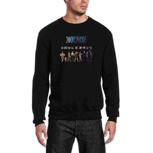 Zoro One Piece Baskılı Siyah Erkek Sweatshirt
