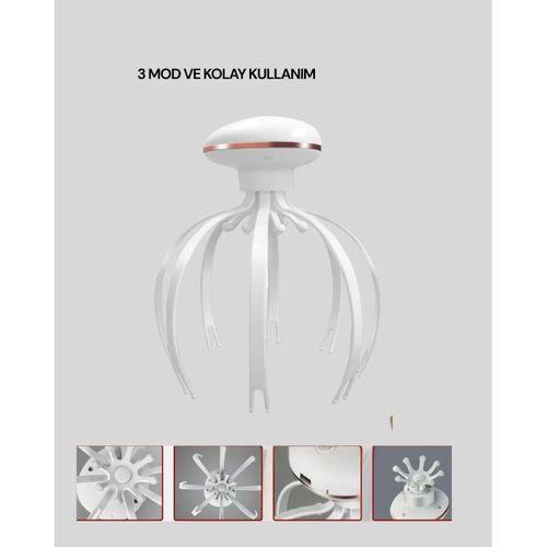 Elektrikli Kafa Masaj Cihazı 3 Modlu Usb-c Şarjlı Rahatlatıcı Masaj Aleti