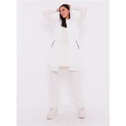 Minimal Kapitoneli Yelekli Spor Üçlü Takım - 70060.023 - Krem