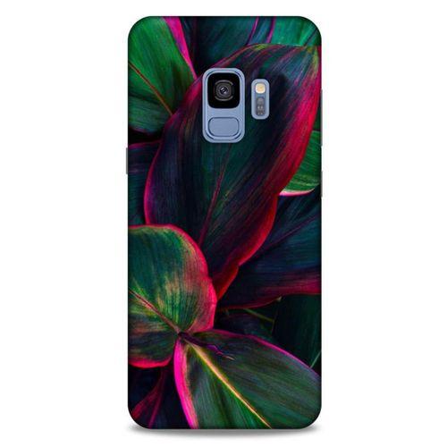 Lopard Samsung Galaxy S9 Uyumlu Kılıf Bahar (25) Antişok Kapak Fuşya Yeşil