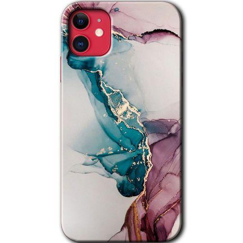 iPhone 11 Kılıf Kapak - Liquid Mermer +Hayalet Ekran Yandan Gözükmez