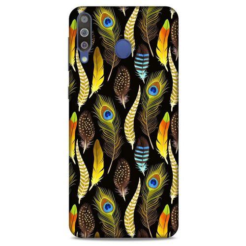 Samsung Galaxy M30 Kılıf Desenli Özel Seri Tüyler (7) Telefon Kılıfı