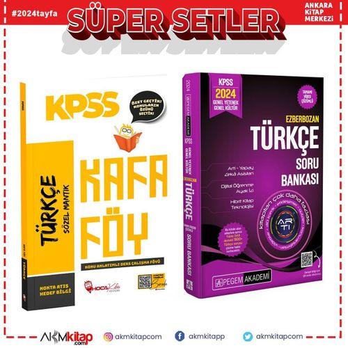 Hoca Kafası KPSS Türkçe Konu Anlatımlı Kafa Föyü ve Pegem Soru Bankası Seti 2 Kitap