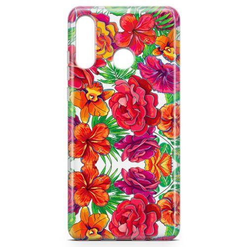 Huawei P30 Lite 2020 Kılıf Yeşil Bahar Arka Kapak Koruma Desenli Full Koruyucu