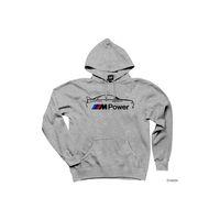 BMW M Power Lite Gri Kapşonlu Sweatshirt Hoodie