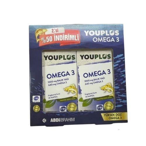 Abdi İbrahim Youplus Omega 3 30+30 Kapsül - İkincisi %50 İndirimli