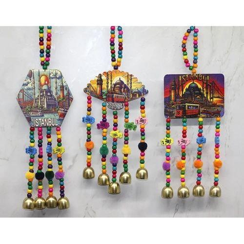 İstanbul Temalı Renkli Boncuklu Asmalı Rüzgar Çanı Alk4572