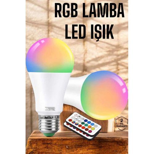 Rgb Led Lamba Led Işık Ampul Renk Değiştirebilen 100 Watt