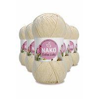 5 Adet Cotton Lüks Yelek Tunik Kazak Bluz Hırka İpi Yünü Açık Bej 97543