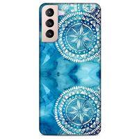 Samsung Galaxy S21 Plus Uyumlu Kılıf Mavi Delisi (45) Liquid Air Kılıf Suluboya Motif