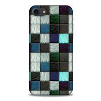Apple Iphone 7 Kılıf Patchwork (46) Core Armor Kılıf Gri Cam Göbeği