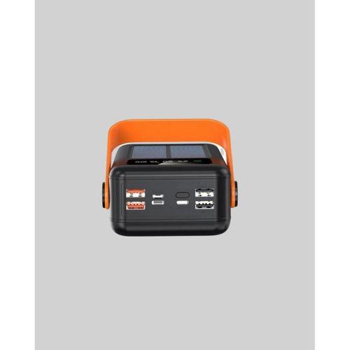 Powerbank Solar Fenerli Çoklu Kablolu Taşınabilir Şarj Aleti