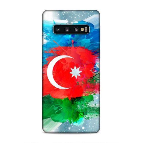 Samsung Galaxy S10 Uyumlu Kılıf Azarbaijan (15) Antişok Kılıf Bayrak İllustre