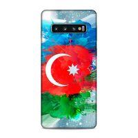 Samsung Galaxy S10 Uyumlu Kılıf Azarbaijan (15) Antişok Kılıf Bayrak İllustre