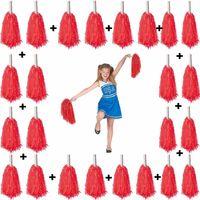 Kırmızı Gösteri Ponponları 12 Çift